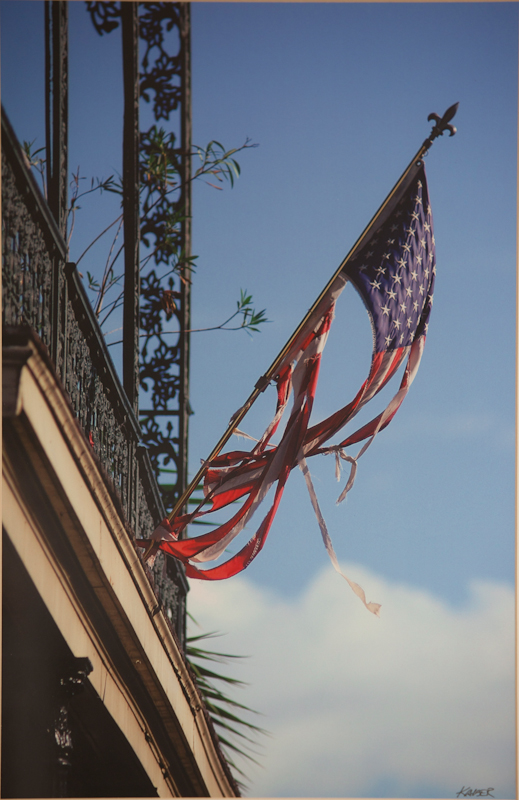 American Flag with Fleur de Lis - $400 - 12 X18 Color Inkjet