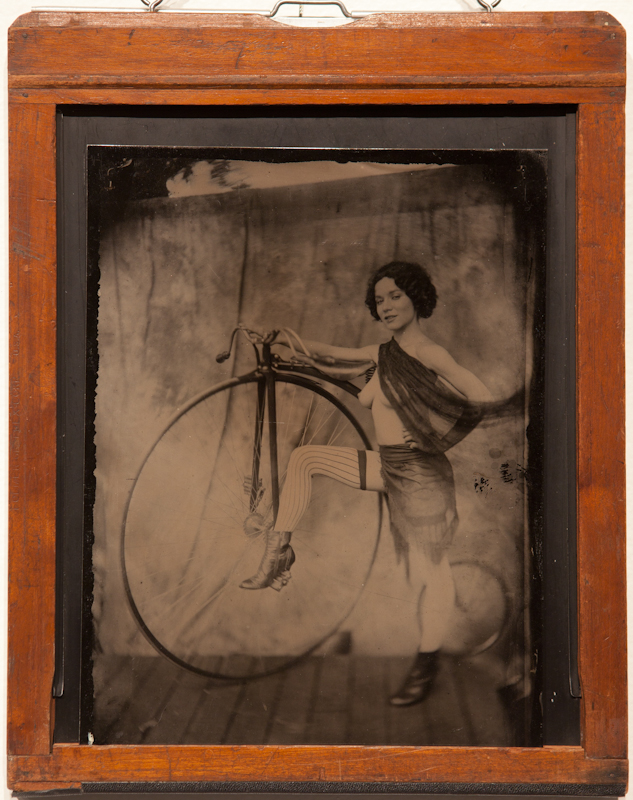 Cyclist - Tintype on Aluminum - $500