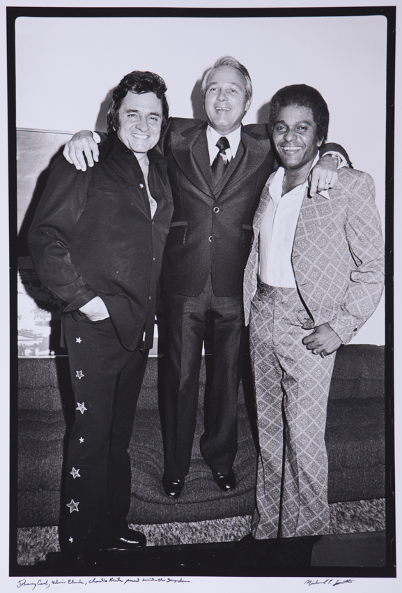 Johnny Cash, Edwin Edwards, Charlie Pride posed 1974